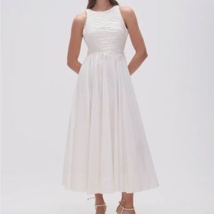 Florence Pearl Trim Midi Dress